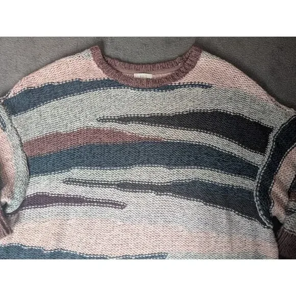 J. JILL knit chunky crew neck sweater-Pure Jill collection Size Med. 3/4 sleeve - Picture 6 of 7